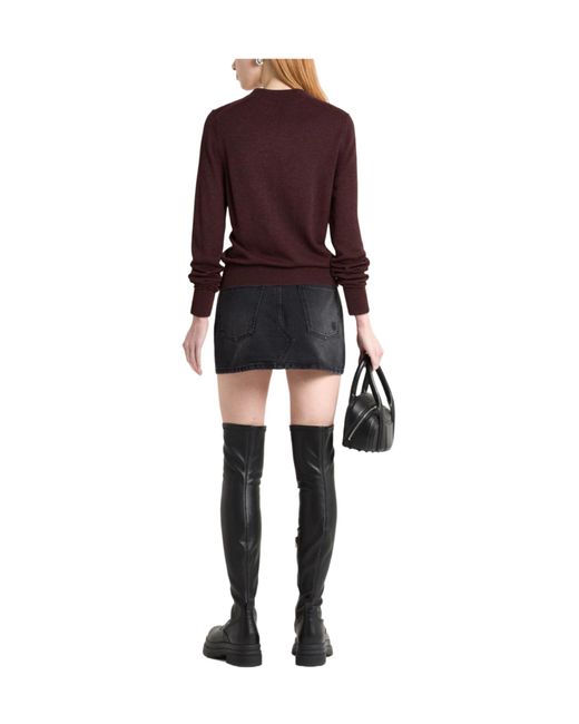 Isabel Marant Purple Crew-Neck Knit Top