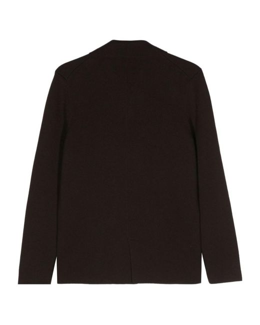 Drumohr Black Merino Cardigan for men