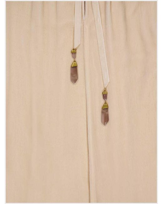 Zimmermann Natural Lyrical Tubular Tie Fastened Velvet Dress