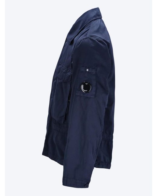 C P Company Blue Long-Sleeved Jacket for men
