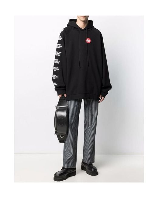 Raf Simons Blue Logo Hoodie for men