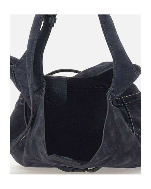 Gianni Chiarini Blue Sienna Bucket Shoulder Bag