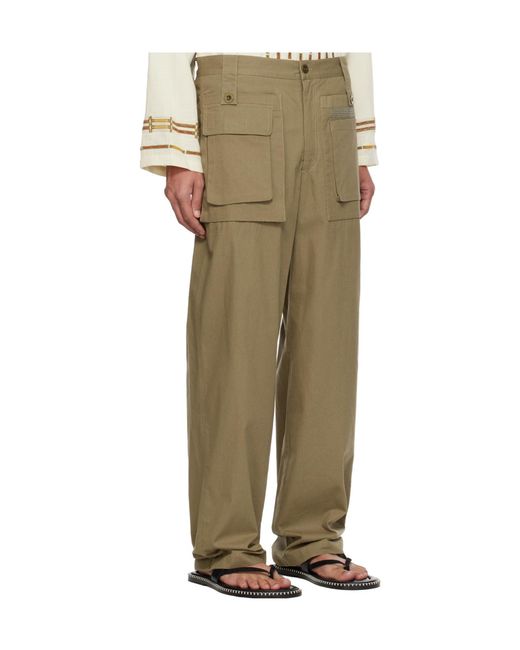 Isabel Marant Green Eizo Patch-Pocket Trousers for men