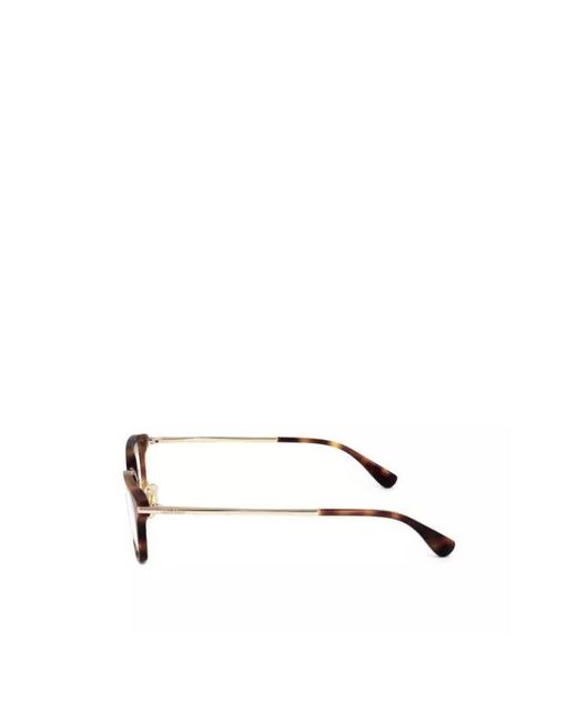 Max Mara White Rectangle Frame Glasses