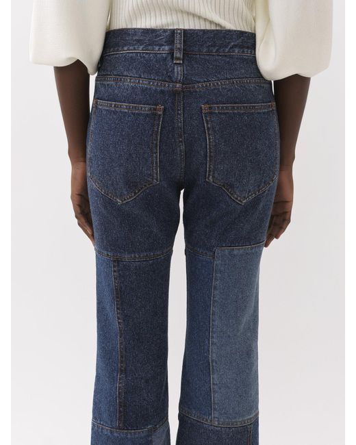 Chloé Blue Chloé Cropped Flared Jeans