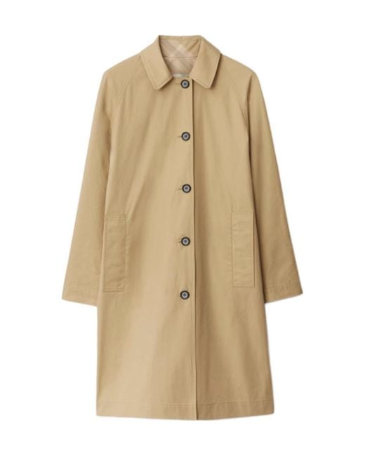 Burberry Natural Single-Breasted Coats