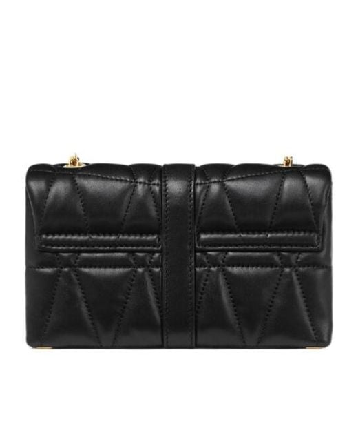 Versace Black Kleio Quilted Mini Crossbody Bag