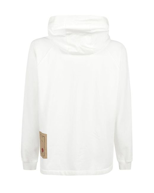 C P Company White Long-Sleeved Sweater for men