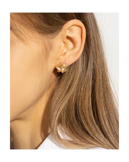 Maison Margiela Metallic Butterfly Fastened Stud Earrings