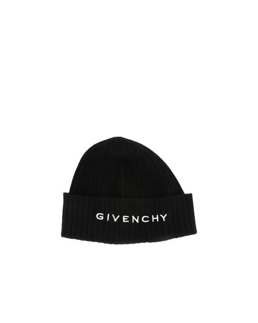 Givenchy Black Contrasting Logo Hat for men