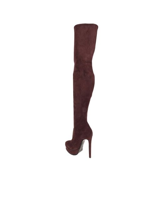 Casadei Brown Flora Over-The-Knee Heeled Boots