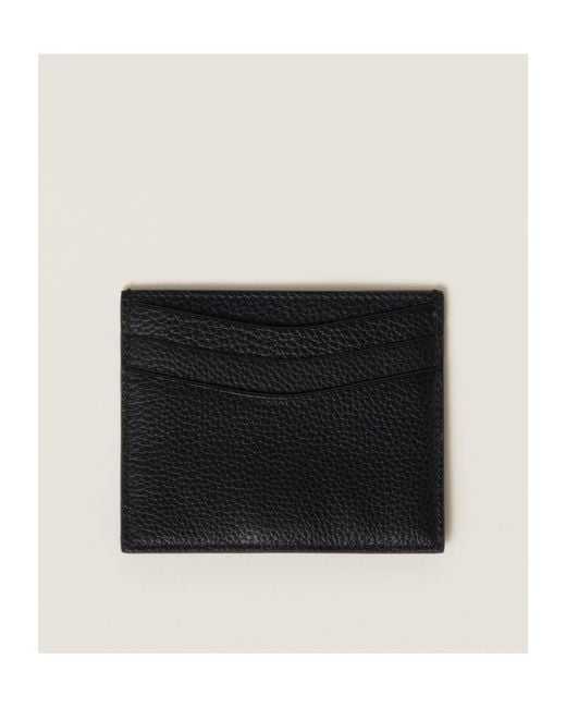 Miu Miu Black Leather Card Holder
