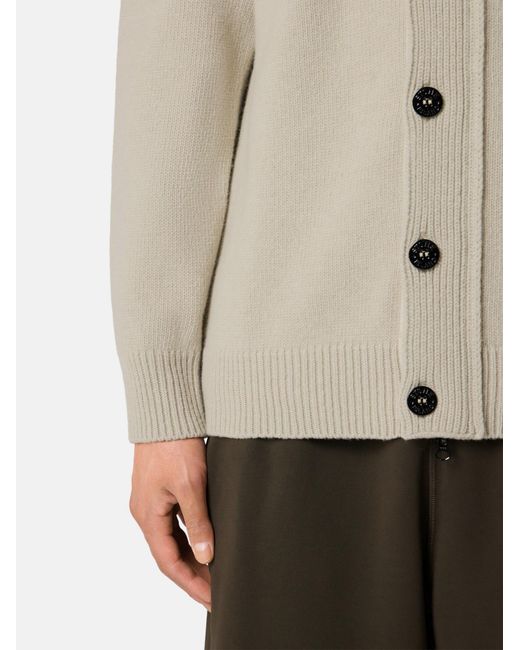 Stone Island Natural Logo Patch Buttoned Cardigan for men