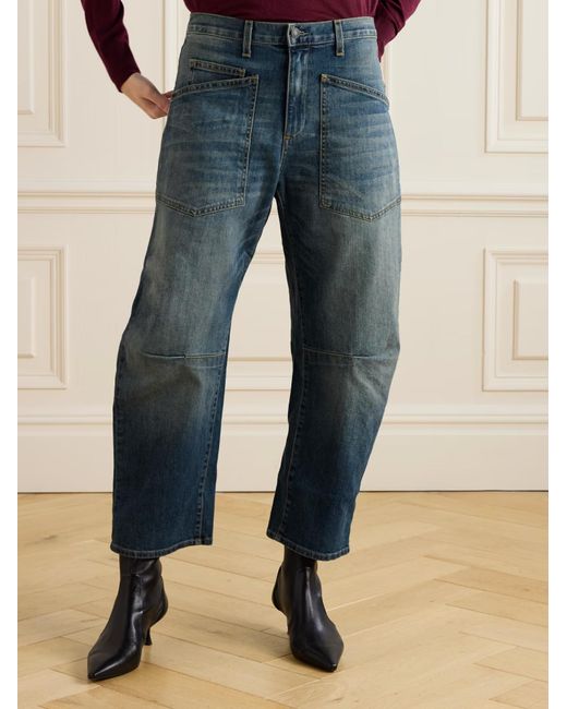 Nili Lotan Blue Shon Five-Pocket Denim Trousers