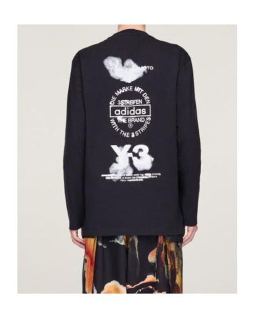 Y-3 Blue Long-Sleeved Crewneck T-Shirt for men