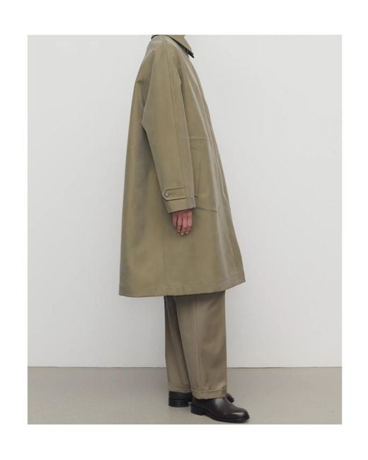 The Row Gray Wool-Silk Check Coat