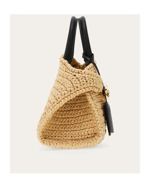 Ferragamo Metallic Hug Logo Mini Shoulder Bag