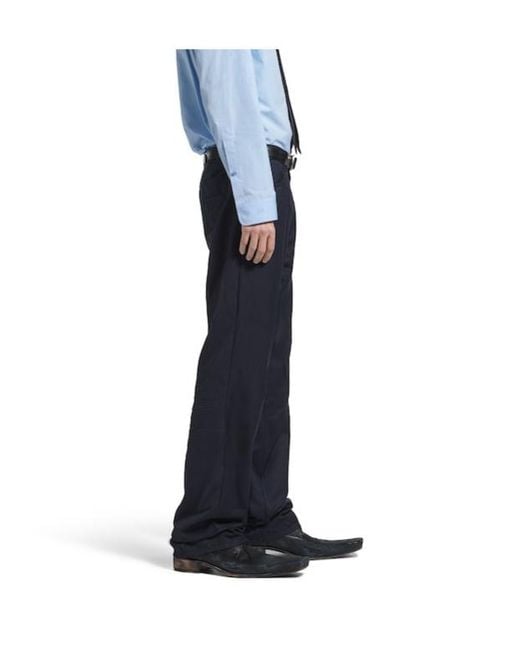 Balenciaga Blue Straight-Leg Tailored Pants for men