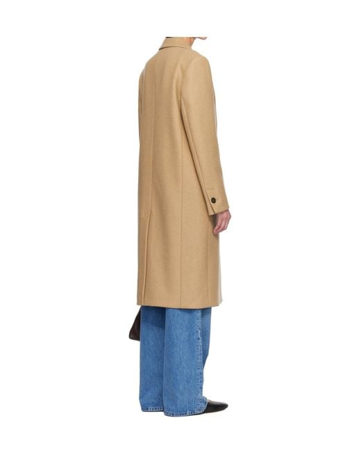 Totême Natural Single-Breasted Wool Coat