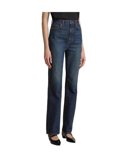 Khaite Blue Danielle Straight-Leg Jeans