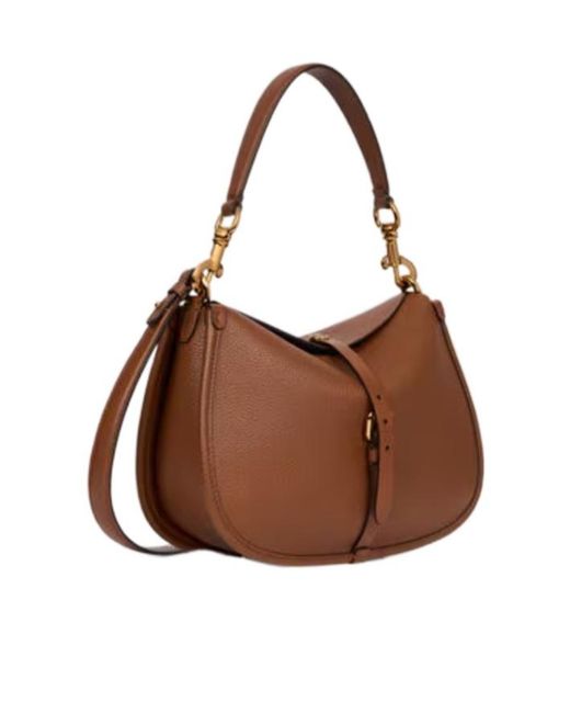Etro Brown Buckle Detailed Shoulder Bag