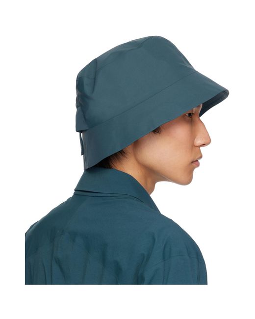 Veilance Blue Waterproof Bucket Hat for men