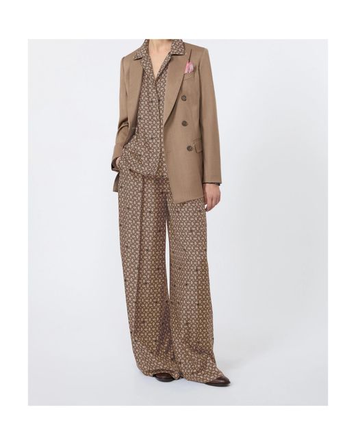 Max Mara Brown Long-Sleeved Suit Jacket