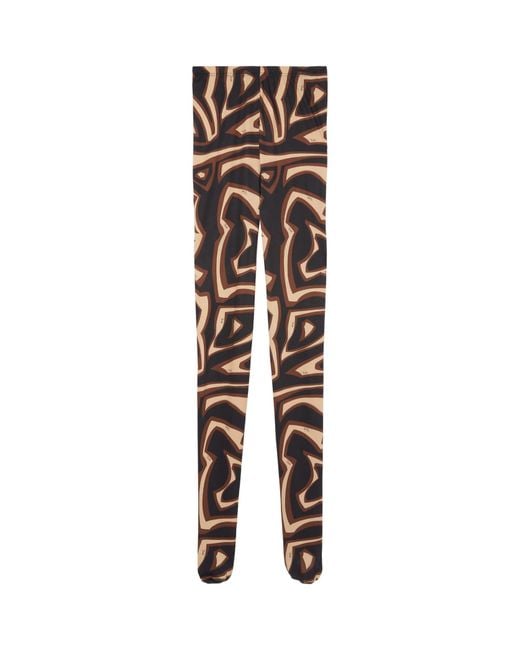 Emilio Pucci Multicolor Pucci Labirinto Print Tights