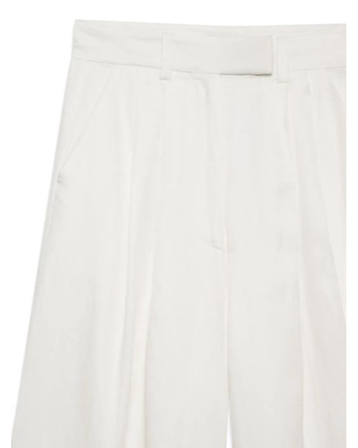 Anine Bing White Belt Loops Slacks