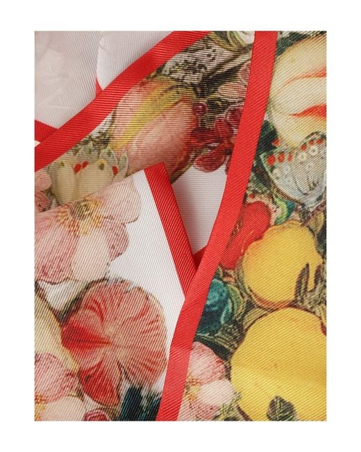 McQueen Pink Floral Print Scarf