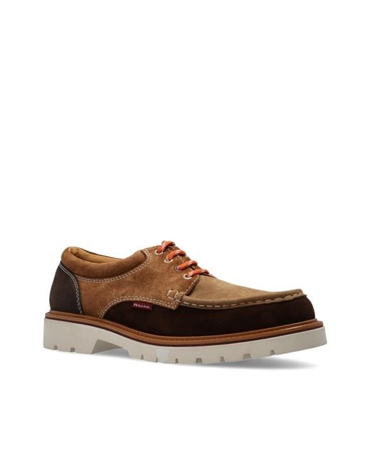 Paul Smith Brown Lace-Up Casual Shoes for men