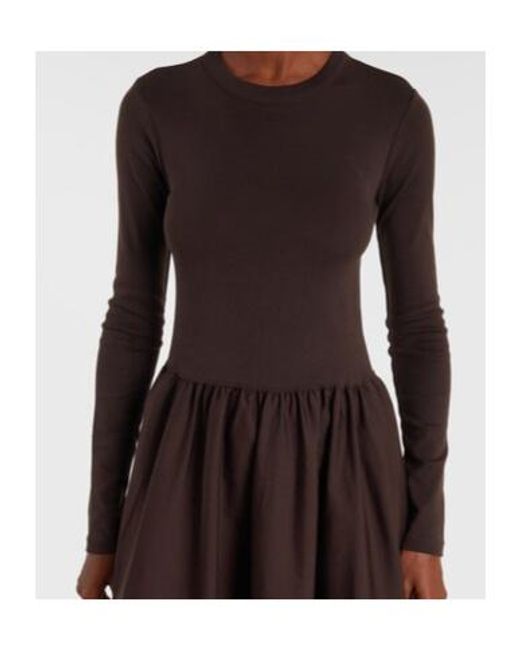 Polo Ralph Lauren Brown Cotton Midi Dress