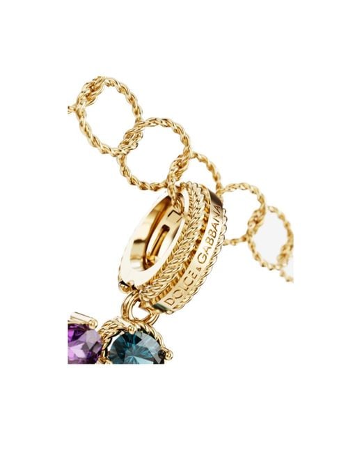 Dolce & Gabbana White 18Kt Multi-Stone Necklace