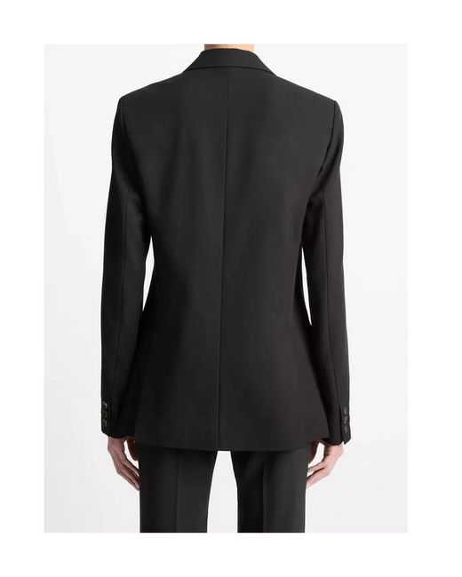Vince Black Button-Fastening Cotton Jacket