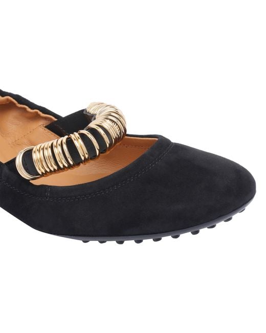 Tod's Black Leather Ballets