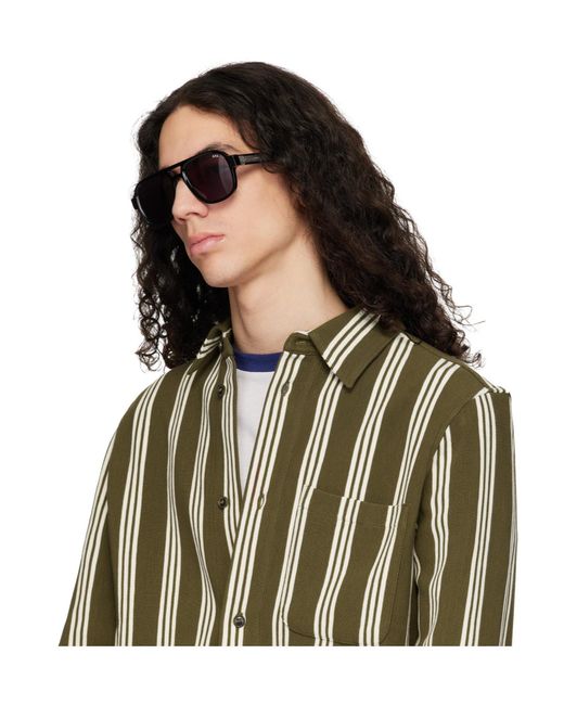 A.P.C. Metallic Les Navigator Full-Rim Sunglasses for men