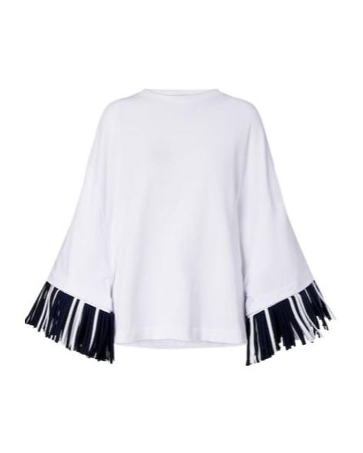 Jacquemus White Cabana Fringed Cotton Jersey T-Shirt