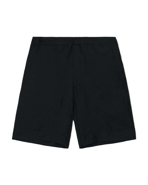 Loulou de Saison Black Poseidon Silk-Twill Shorts