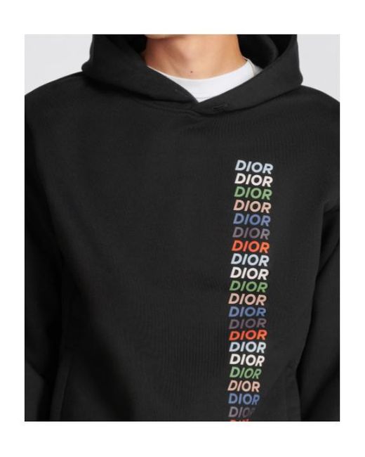 Dior Homme Logo Printed Long-Sleeved Hoodie in Black for Men | Lyst