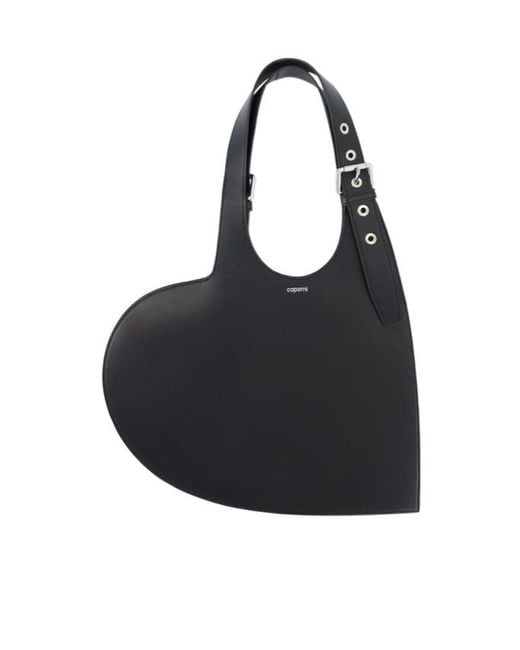 Coperni Black Belt Heart Tote Bag