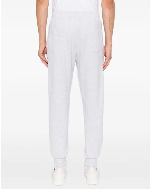 Eleventy White Drawstring Cuffed Track Pants for men