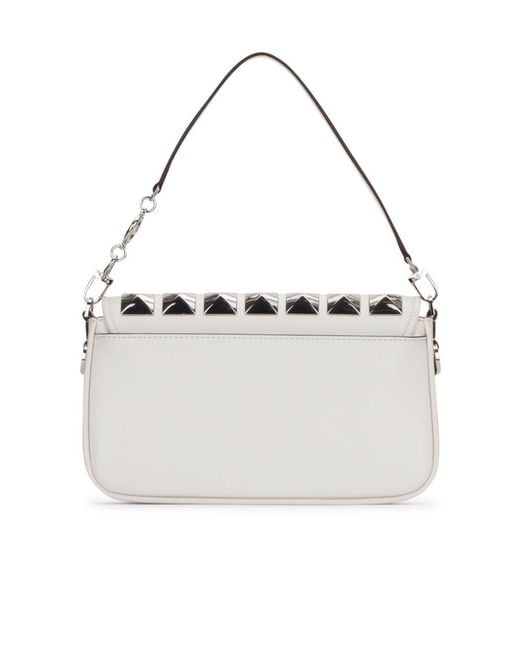 Michael Kors White Studded Shoulder Bag