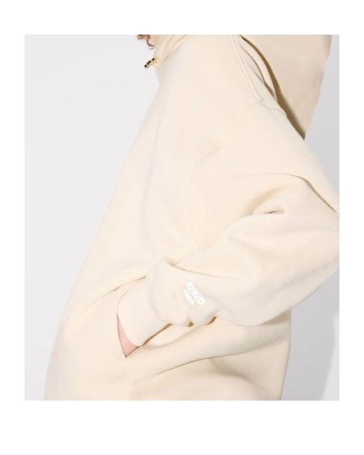 KENZO Natural 'Boke Flower' Pin Oversized Hoodie