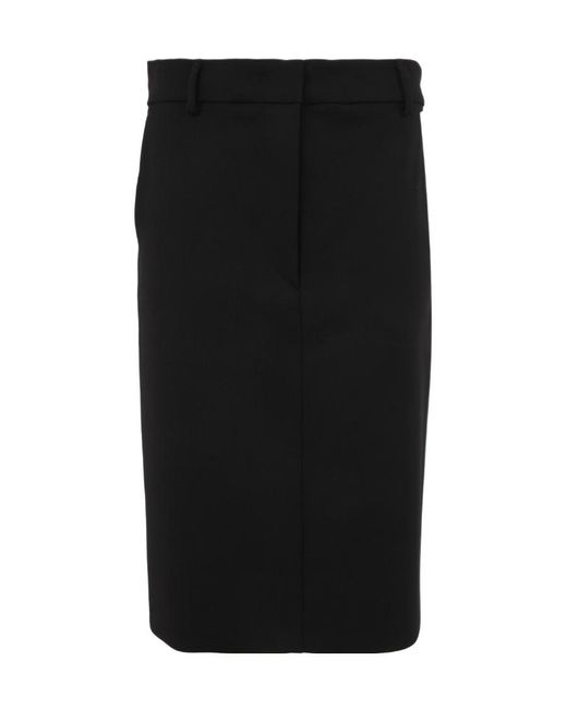 Sportmax Black Straight-Fit Stretch Skirt