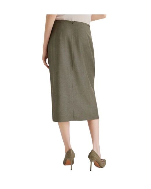 Marella Green Twill Wrap Skirt