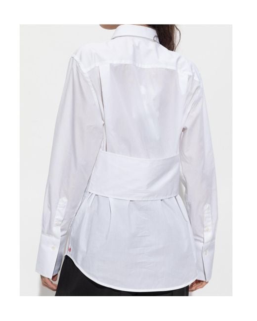 Victoria Beckham White Tab Detail Shirt