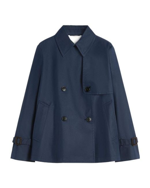 Weekend by Maxmara Blue Biglia Gabardine Trench Coat
