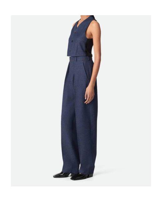 Bottega Veneta Blue Tapered Leg Trousers