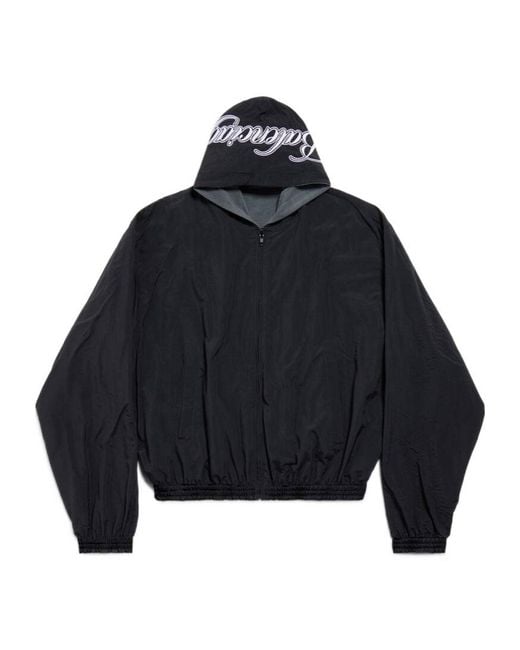 Balenciaga Blue Cursive Reversible Tracksuit Jacket for men
