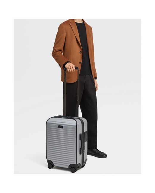 Zegna Gray Leggerissimo Trolley Suitcase for men